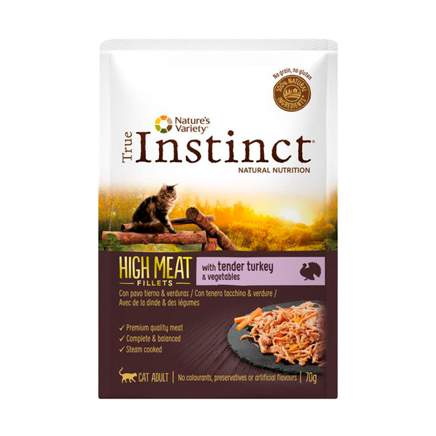 Pack 8 Saquetas True Instinct High Meat Feline Pouch v&aacute;rios sabores 70 g, , large image number null
