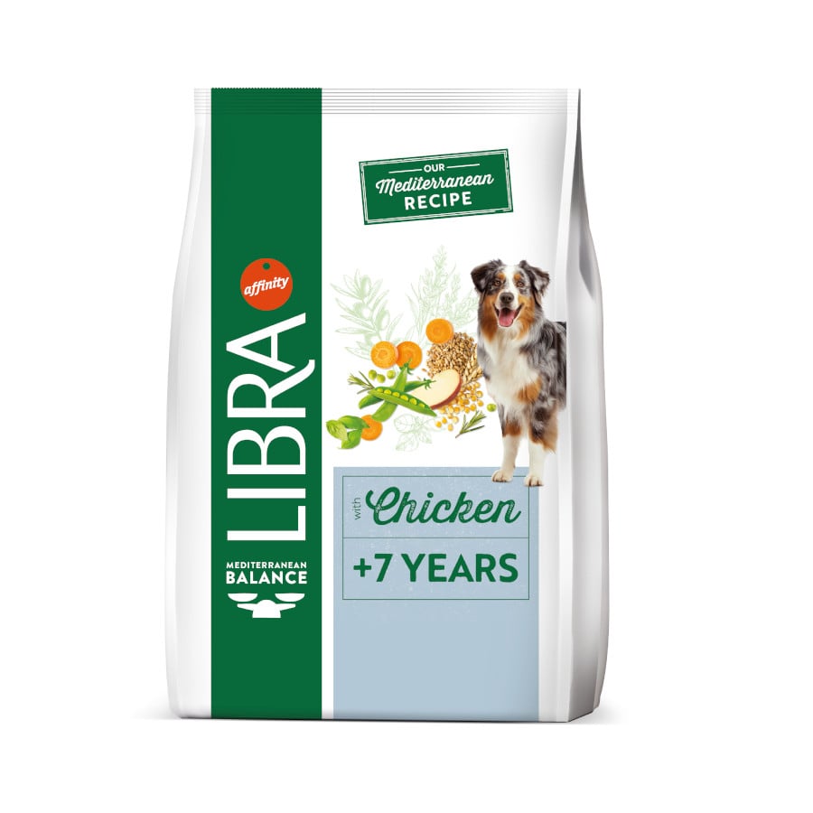 Libra +7 Frango ração para cães