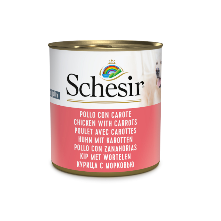 Schesir Adult Frango com Cenouras lata para cães