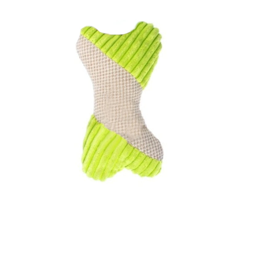 Play&Bite Premium Osso verde de peluche para cães