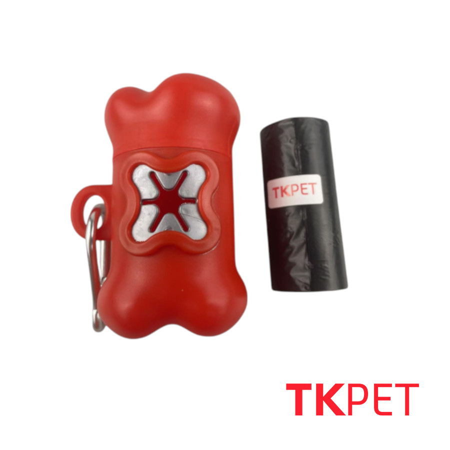 TK Pet Dispensador de sacos vermelho para cães